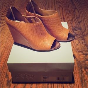 Tan Wedge Booties